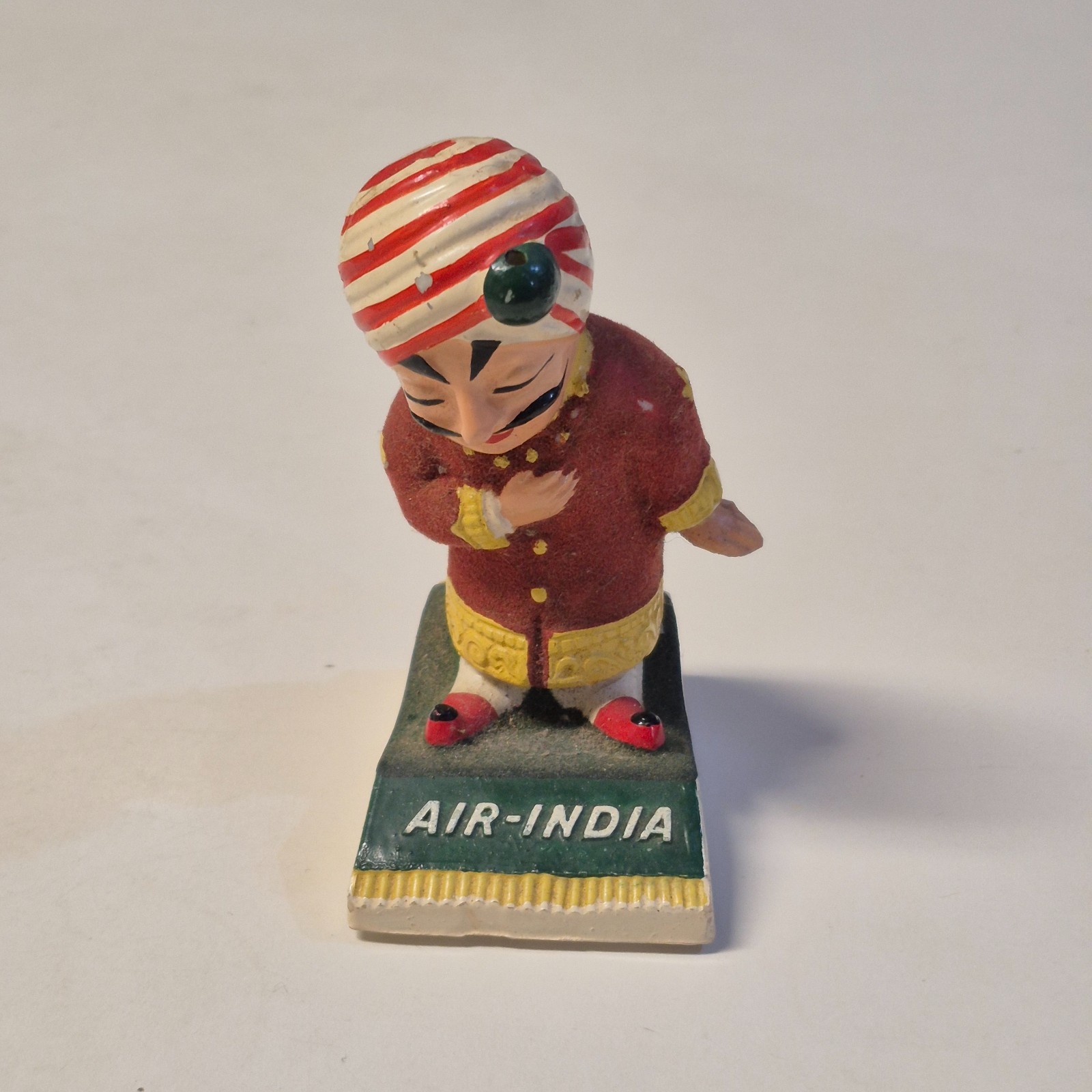 Vintage Air India Mascot Maharajah 4″ statue 60’s made in India. Rare