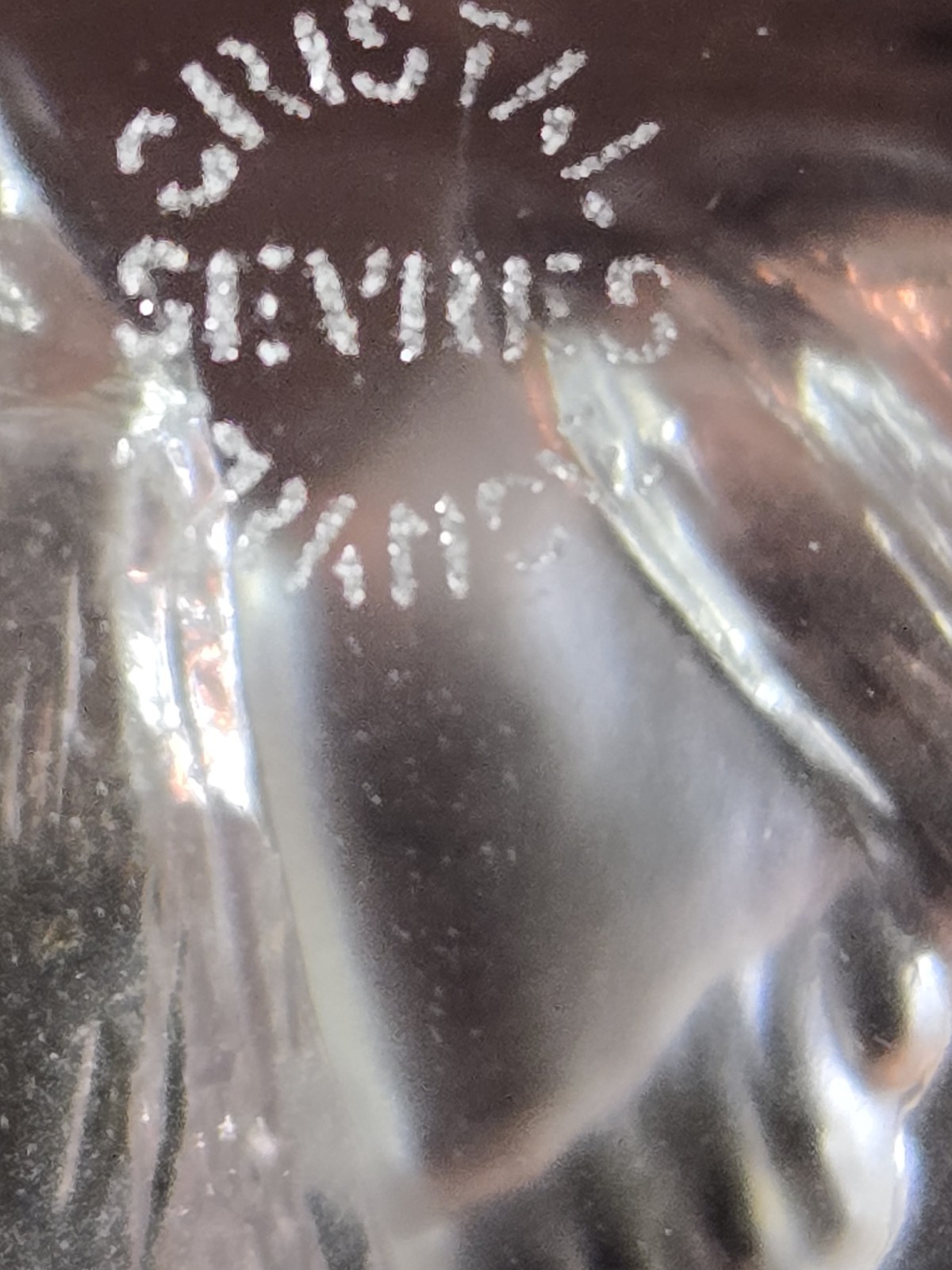 Vintage Cristal de Sevres France Frosted Crystal Nude Woman Sculpture 11″