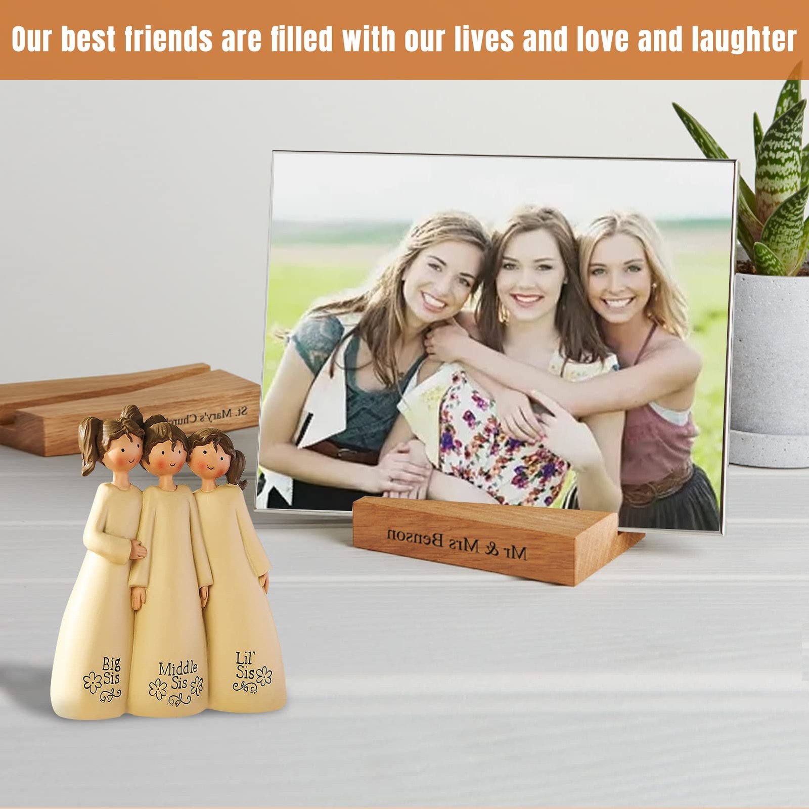 Think of Me Sister Figurines, Together Forever, Friendship Birthday Gifts, Decor