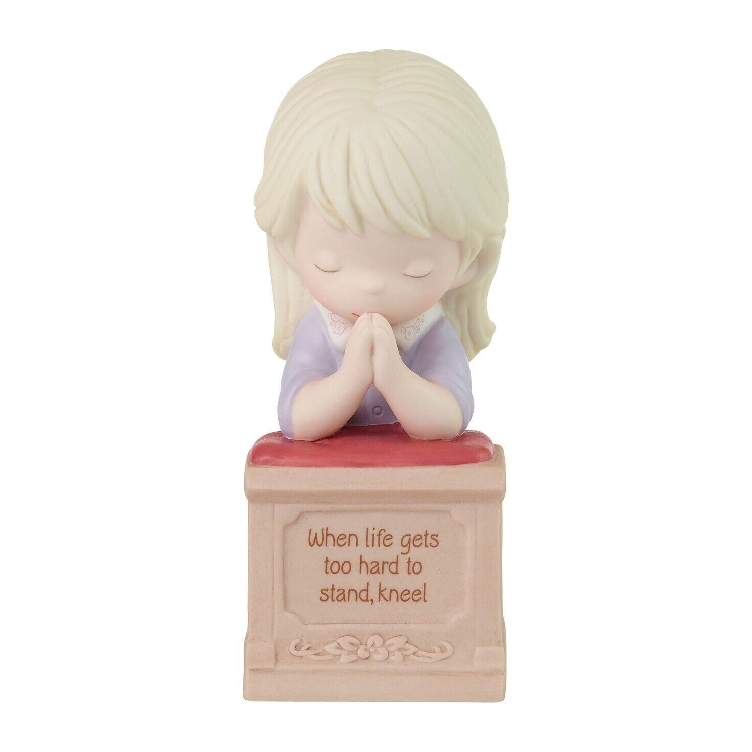 Precious Moments Figurine Girl When Life Gets To Hard To Stand Kneel Pray 223006