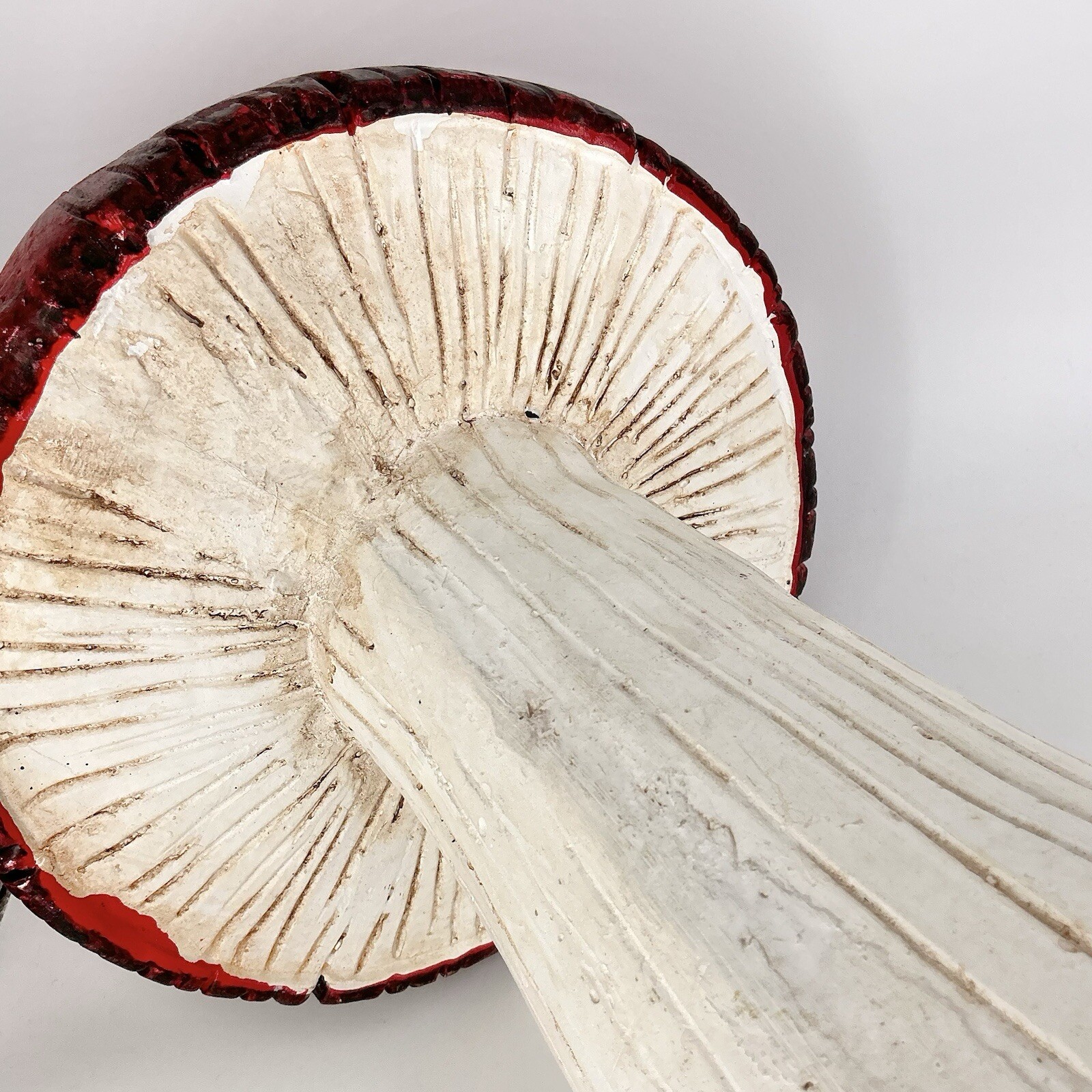 GAINT Mushroom Red Cap White Spotted 24” Tall Ceramic Huge Photo Prop