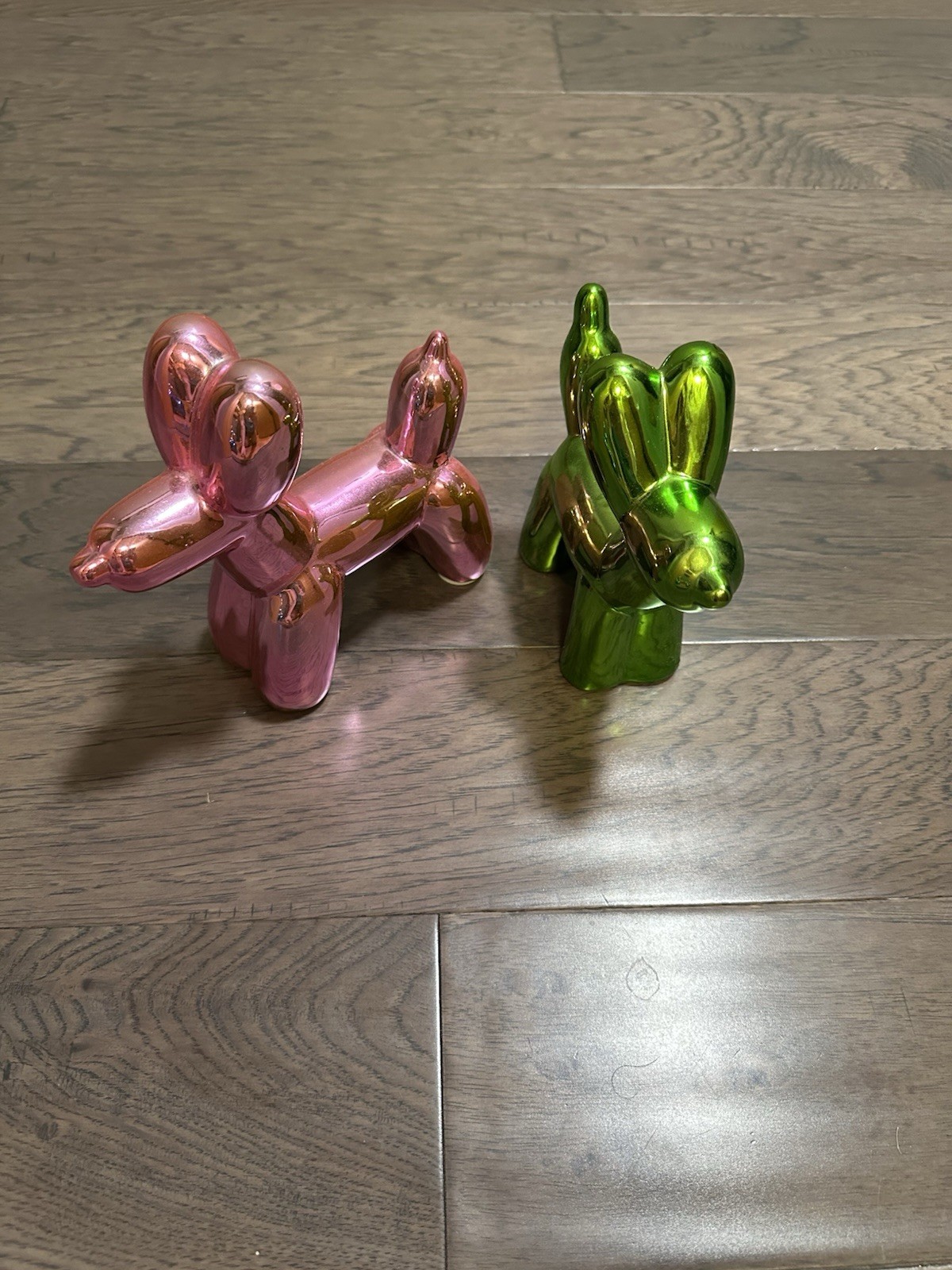 Two Balloon Dog Figurines