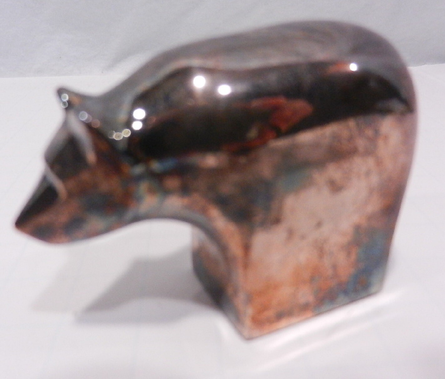 Vintage Mid Century Style Bear Paperweight Figurine DANSK Silverplate Designs
