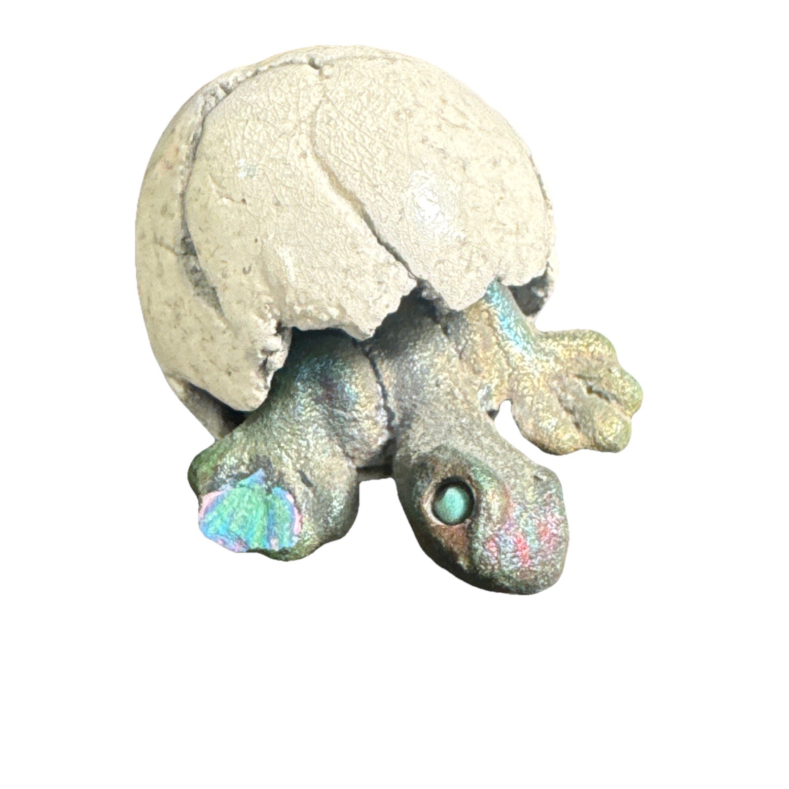 Raku Baby Gecko Hatchling Pottery Figurine Handmade Jeremy Diller Glued!! Read!
