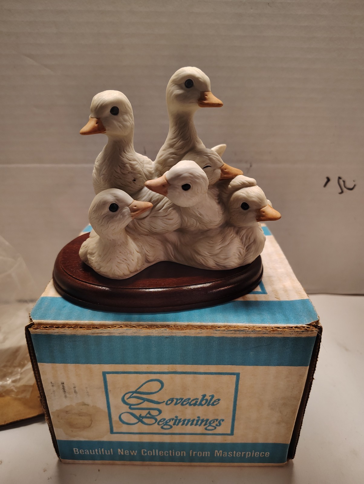 HOMCO Baby Ducks Ducklings Masterpiece Porcelain Figurine Hand Painted Vtg 1988