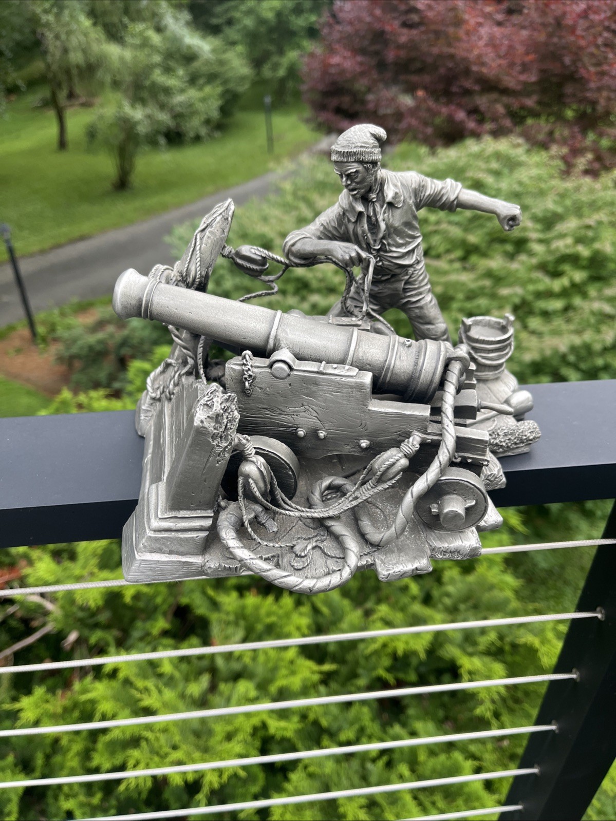 Franklin Mint “Fire At Will” Fine Pewter Sculpture Peter Jackson RARE 10lb+