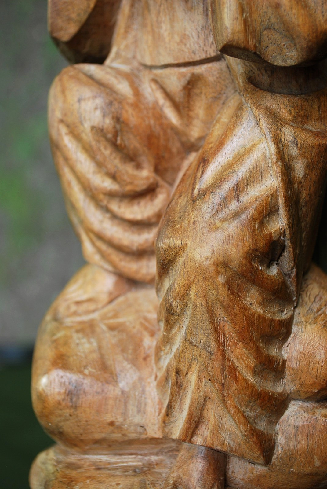 Antique BLACK FOREST GERMANY Hand Carved Wood Sculpture MAN PLAYING PAN PIPES