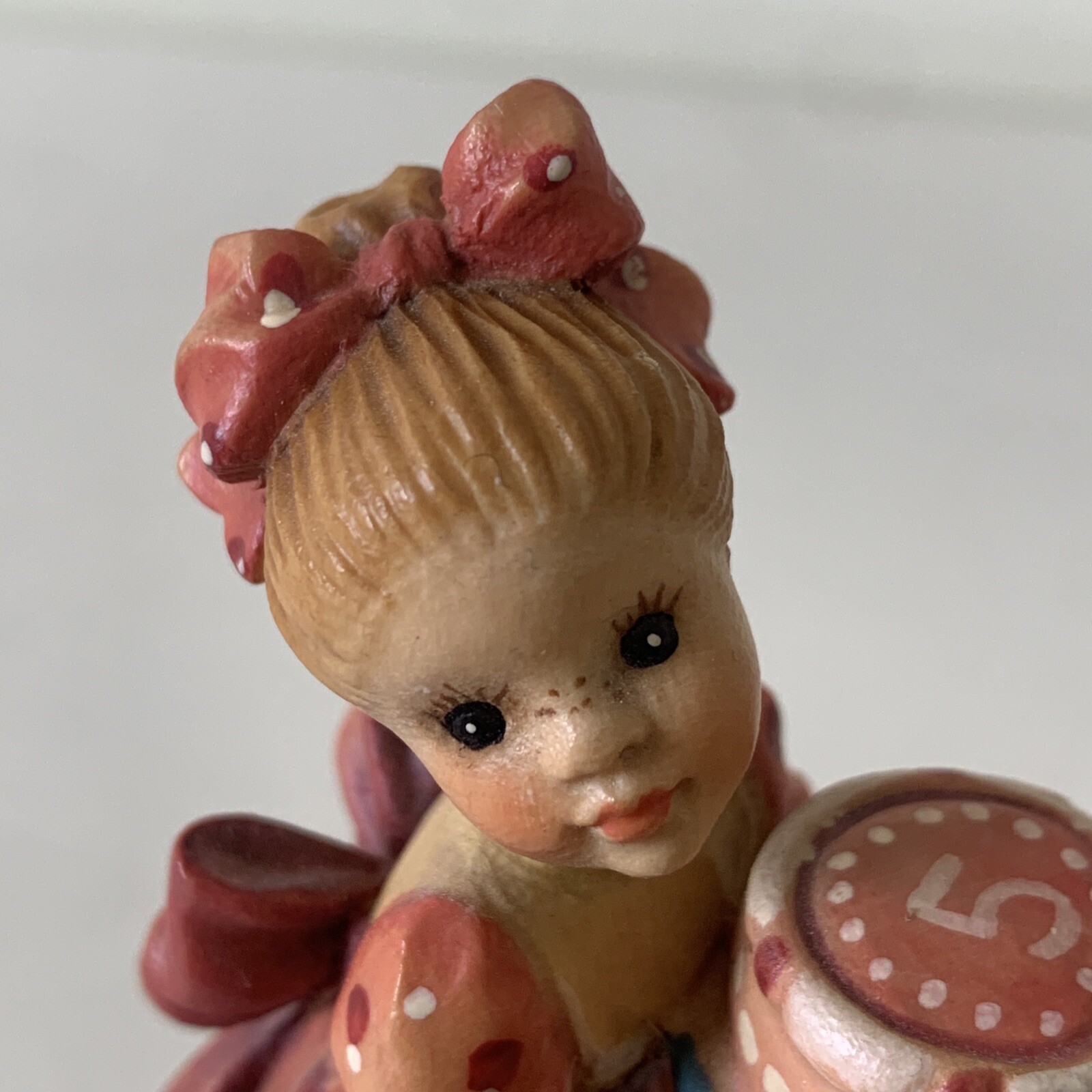 ANRI VALENTINE Flavio Signed Sarah Kay 5th Anniversary 4.5″ Vintage Wood Figure
