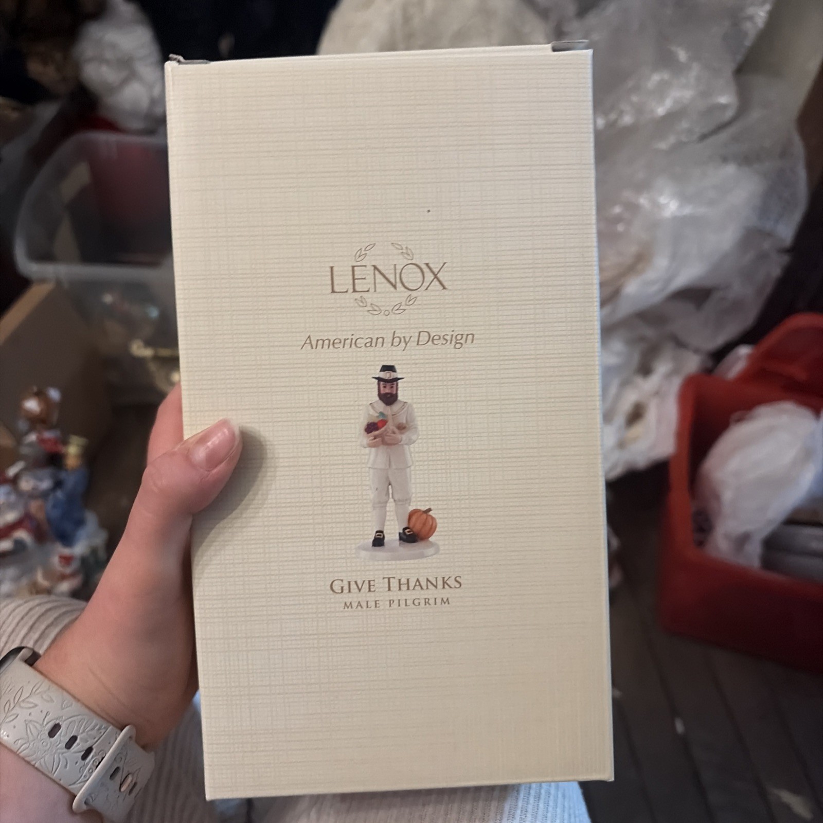 Vintage Lenox Give Thanks Male Pilgrim Figure New In Box