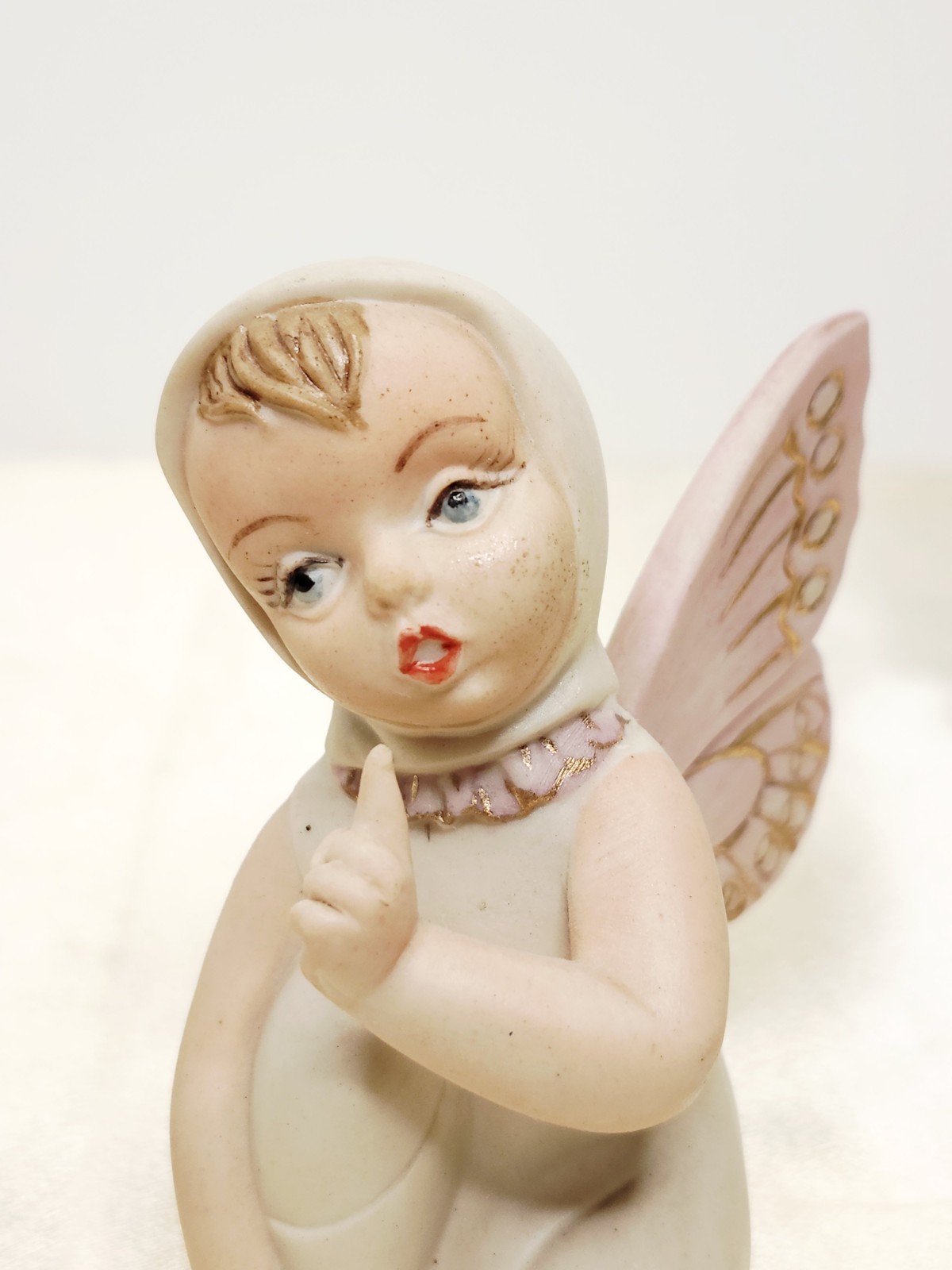 Vintage Matte Porcelain Sugar Baby Butterfly Fairy Figurine – 1950s