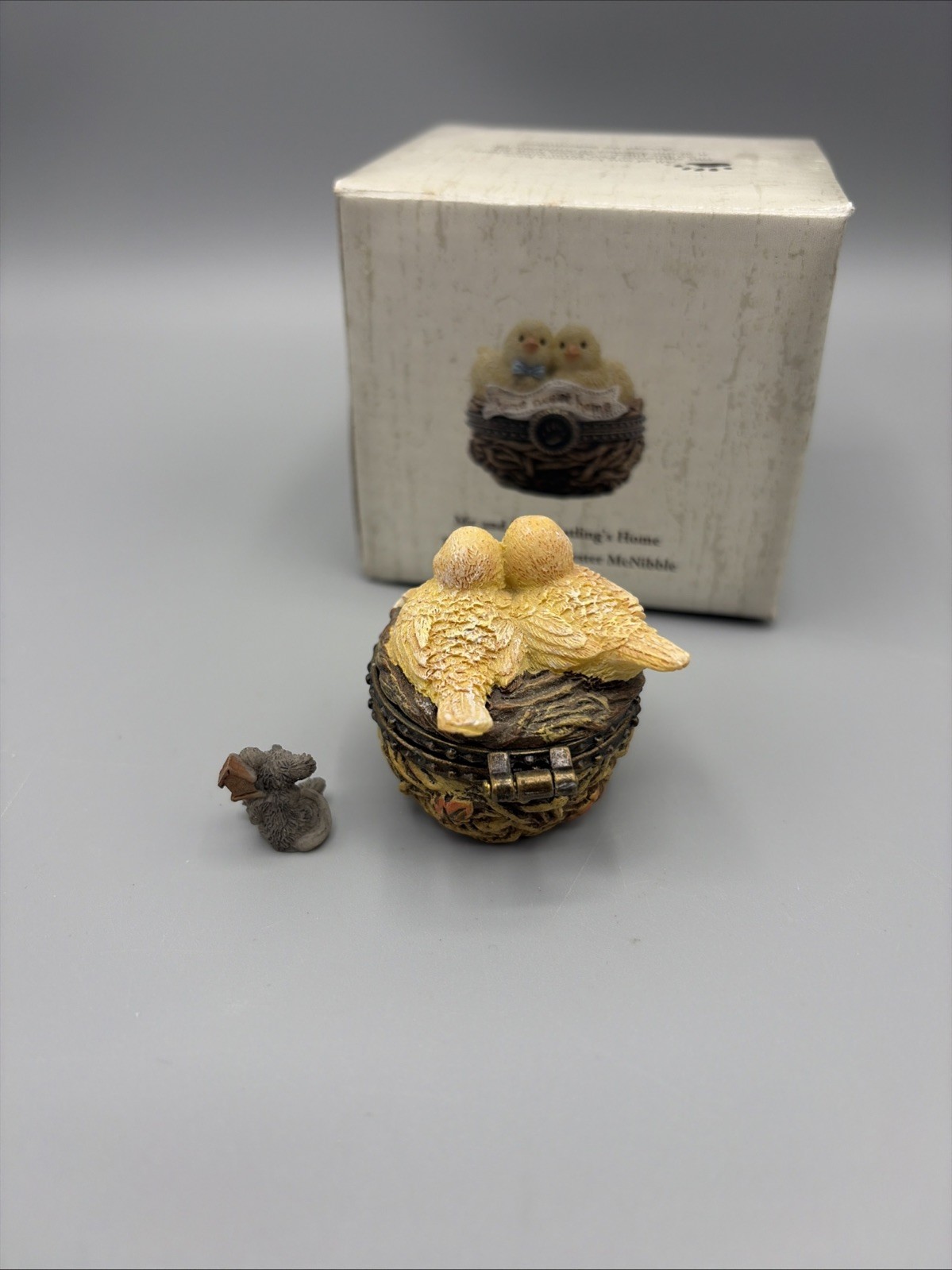 Boyd’s Bears Treasure Box Mr & Mrs Nesting Home Tweet Home with Nester McNibble