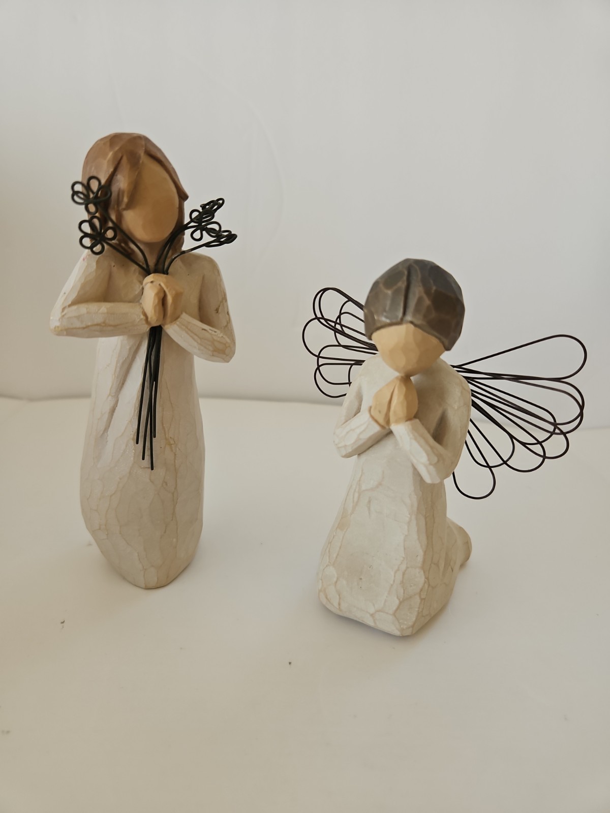 Willow Tree Angel of Prayer & Friendship Figures Lot of 2 – Loose/No Boxes