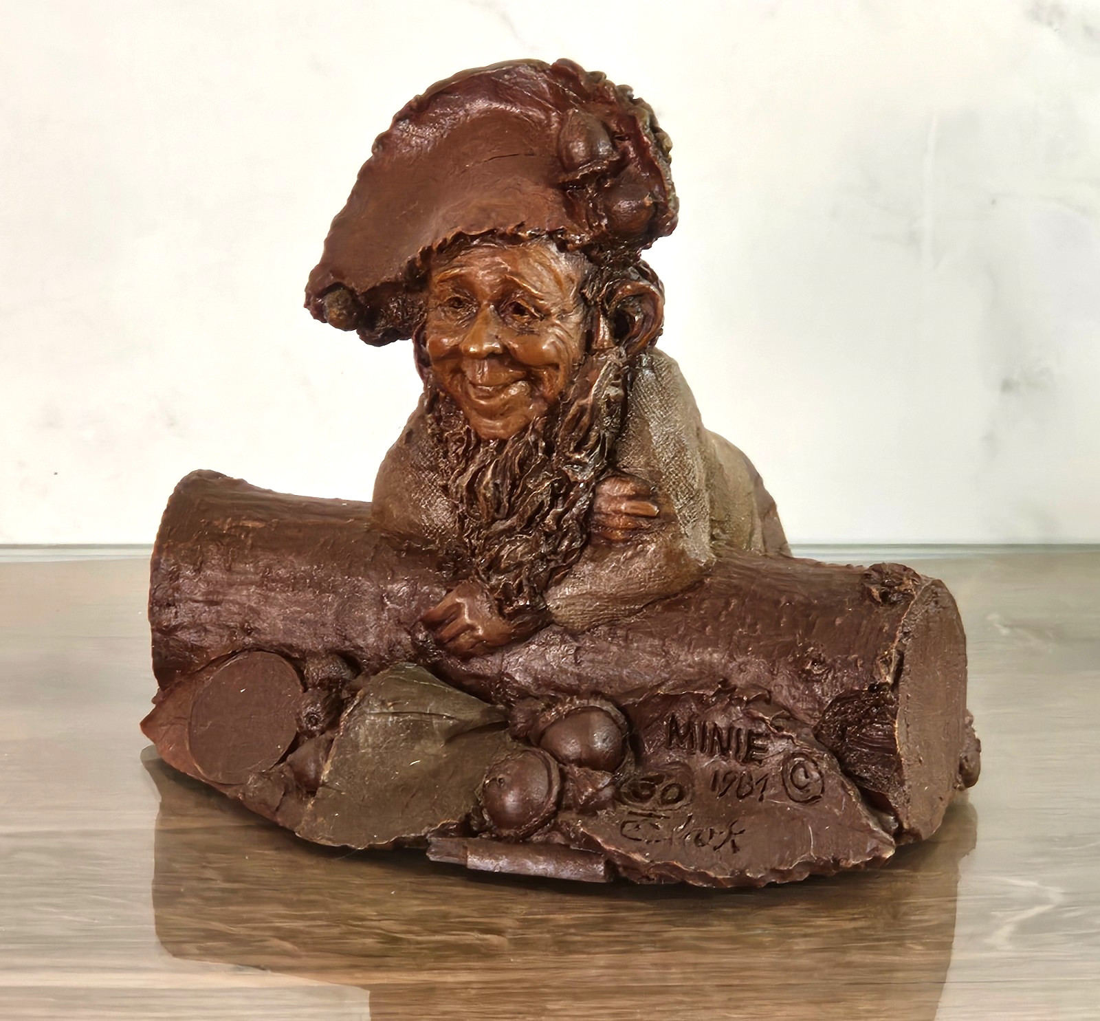 Vintage 1981 Tom Clark Gnome “Minie” #30 – Cairn Studio Woodspirit – 3.5″