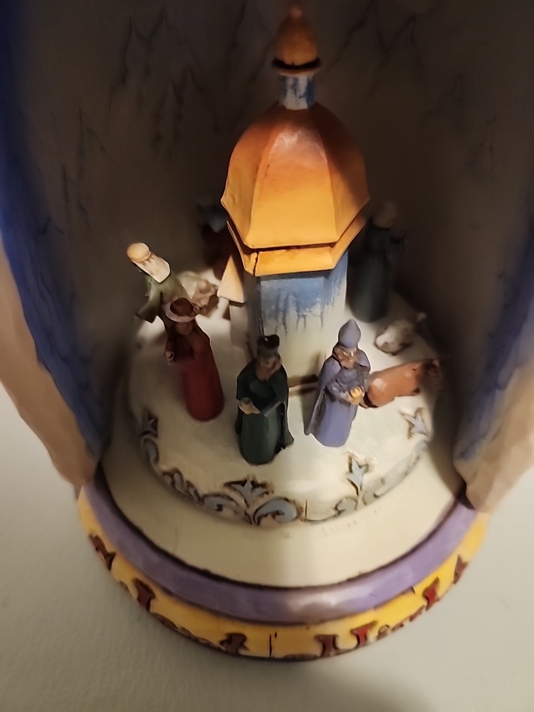 Jim Shore Musical “Silent Night” Angel Rotating Nativity Scene – NO LIGHT