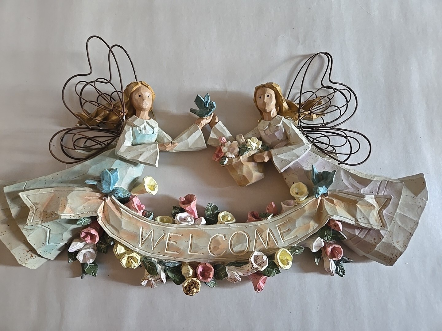 Angel Accents Angel Roman Inc Door Hanging Welcome Sign