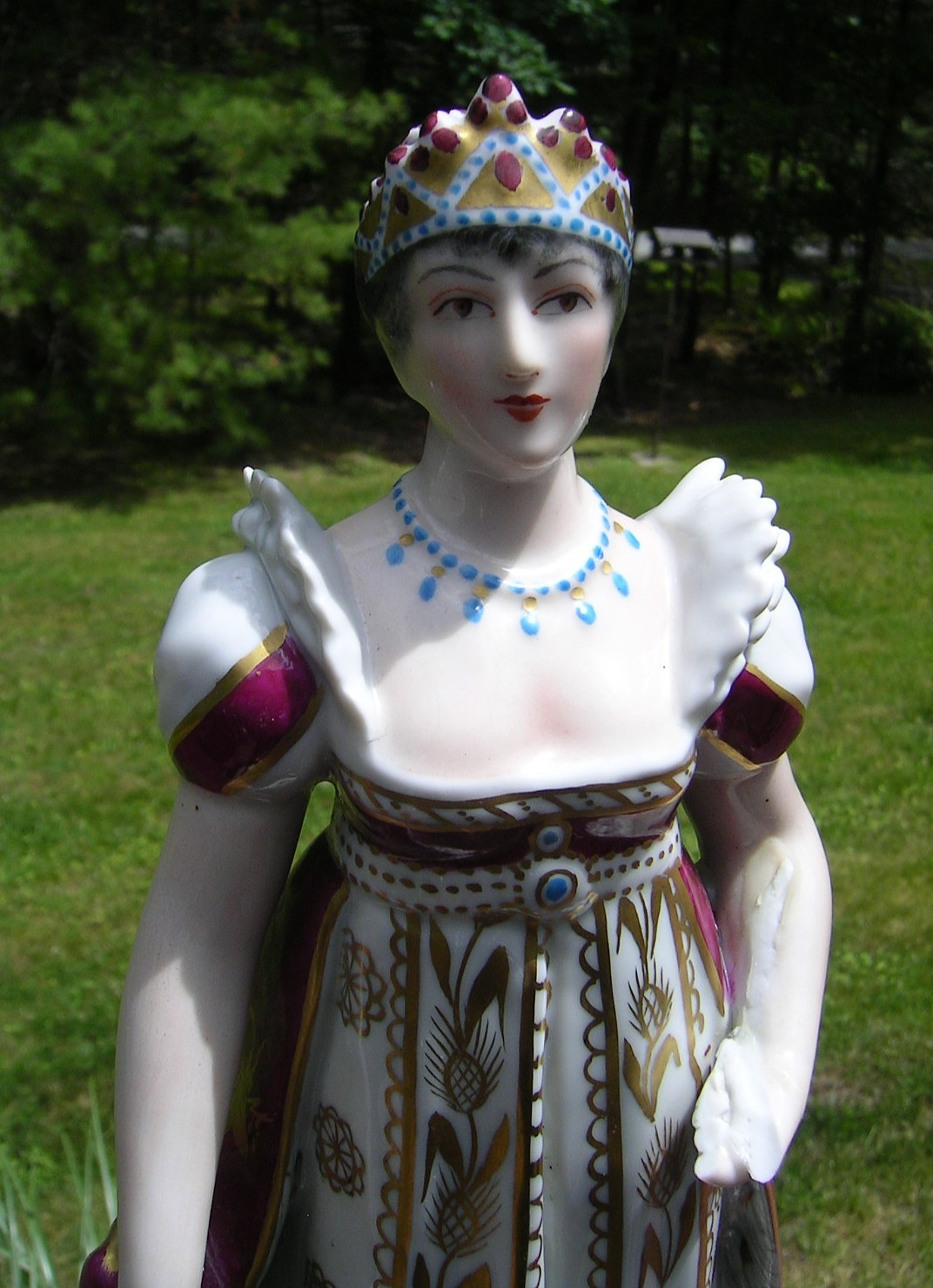 Antique Paris Porcelain Napoleon and Josephine Figures Pair