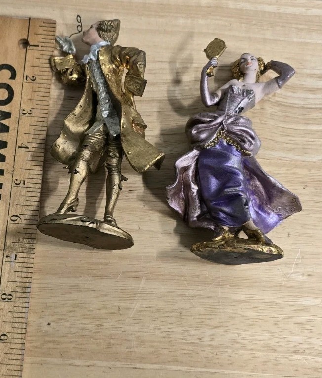 Vintage Pair 18th Century Style Figural Statues – Rococo Man & Woman