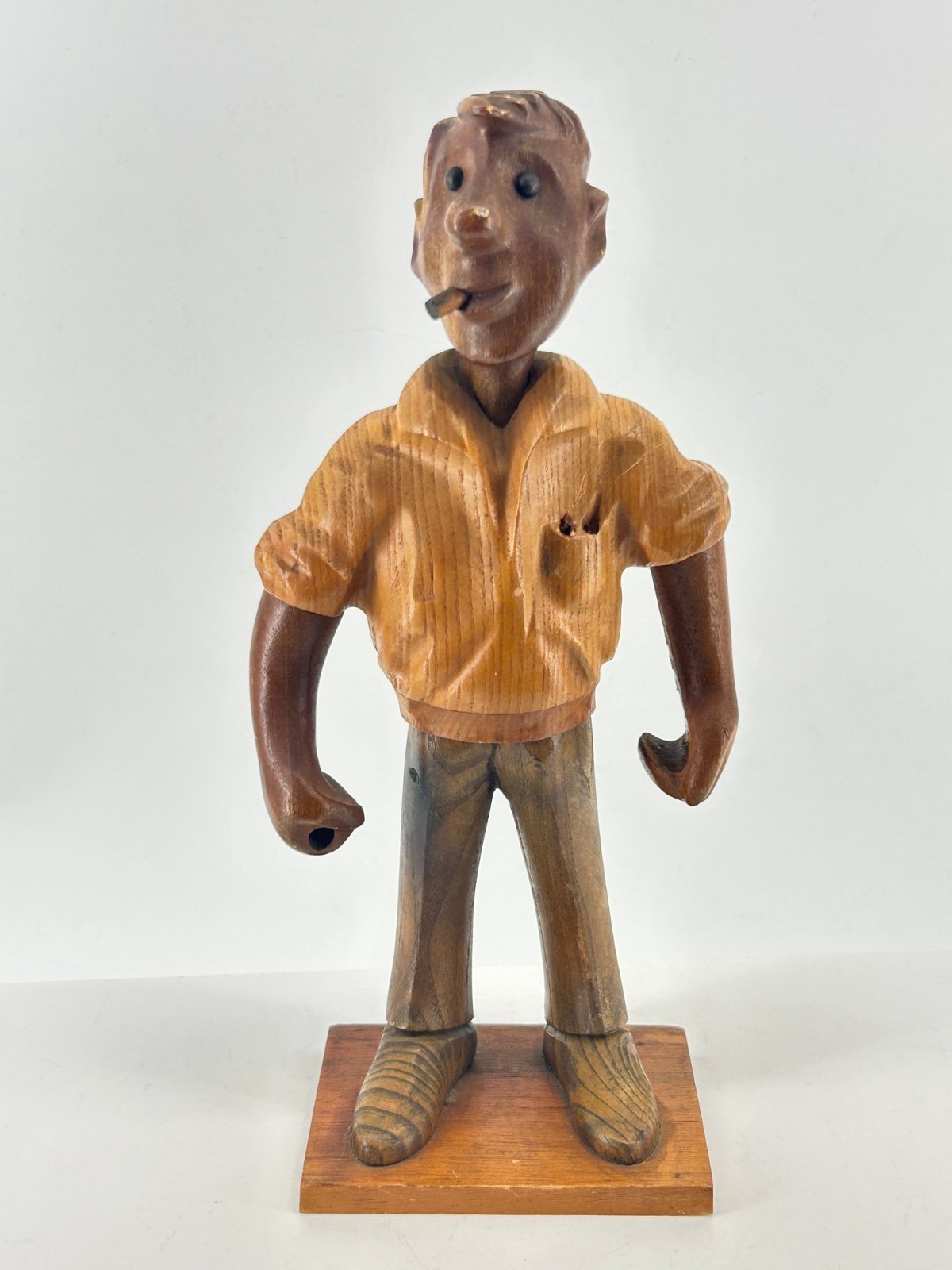 VTG Romer Wood Italy Figurine Statue Hand Carved