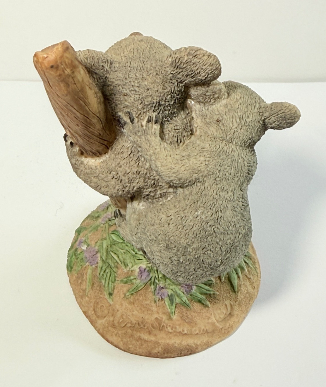 Charmstone Koala Mama Baby Cold Cast Marble Earl Sherwan Stamp USA VTG 80s