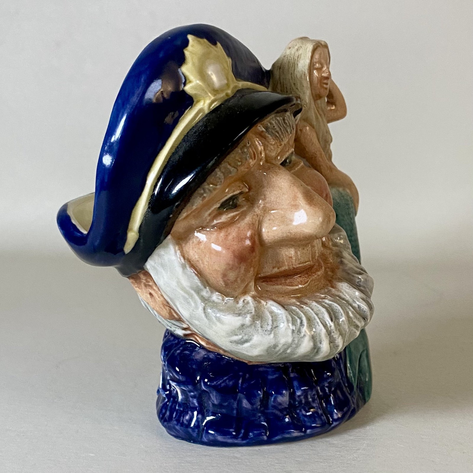 Royal Doulton Old Salt D6554 Small Character Jug Toby Mug Mermaid 4″ 1960