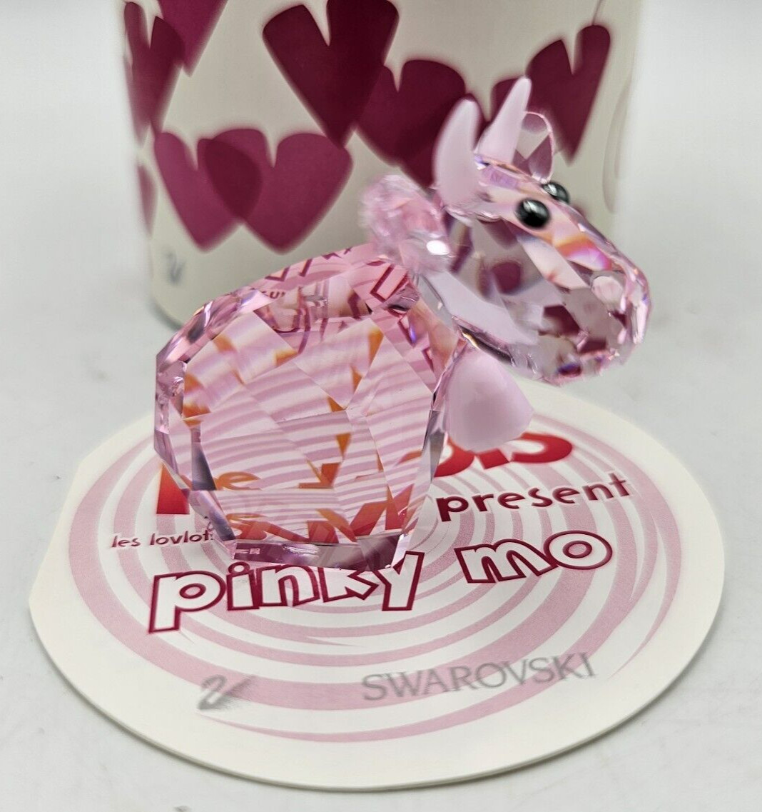 Swarovski Pinky Mo Pink Cow 0888950 Crystal Figurine Mint in Box with COA