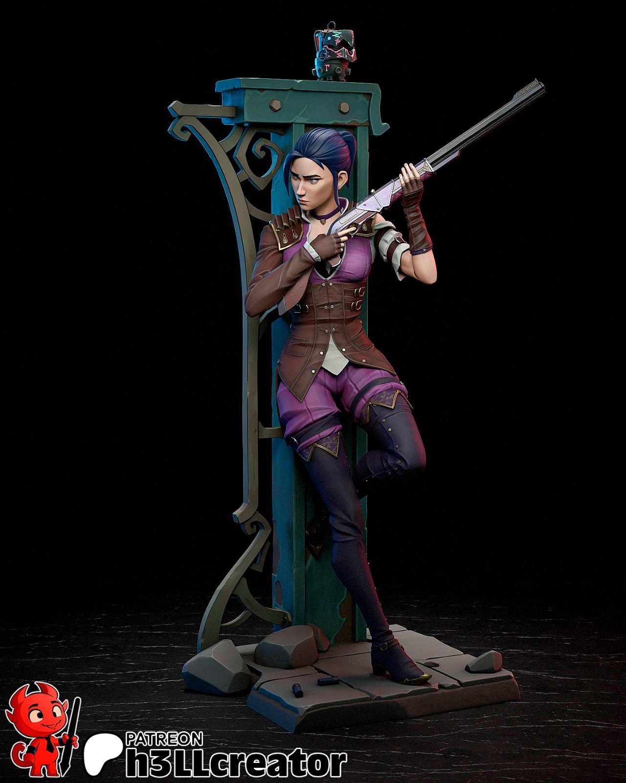 Caitlyn Kiramman – Arcane LoL 1/12 Scale Statue 3D Print Model Kit Unpainted