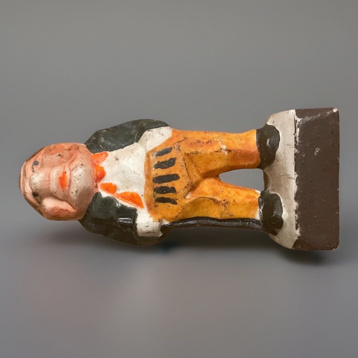 1940s Occupied Japan Porcelain Seaman Figurine Carved Look Miniature 2.5” VTG