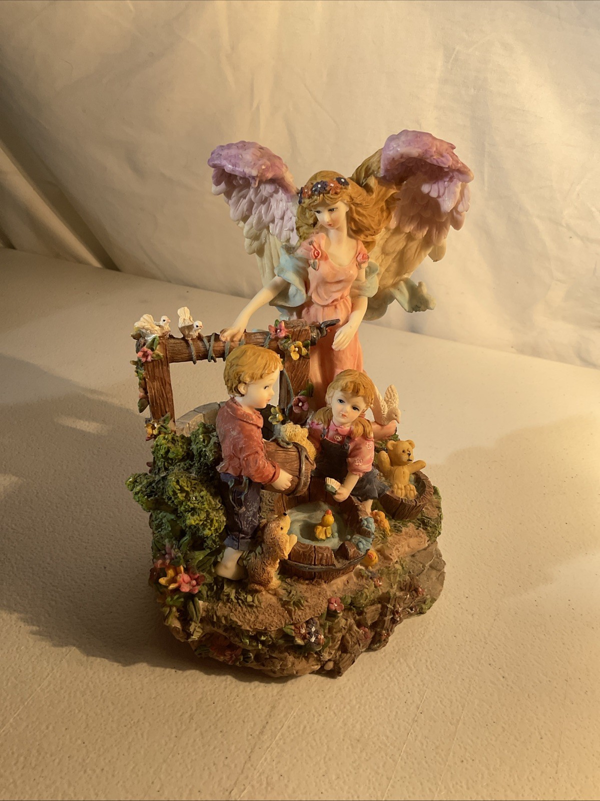 Seraphim Angel Well Music Box Figurine (Plays “Beautiful Angel”)