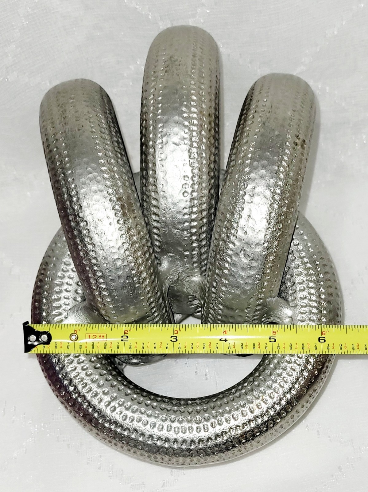 “Eternity” Industrial Silver Metal Knot Sculpture – Inspired by Lachlan Ross