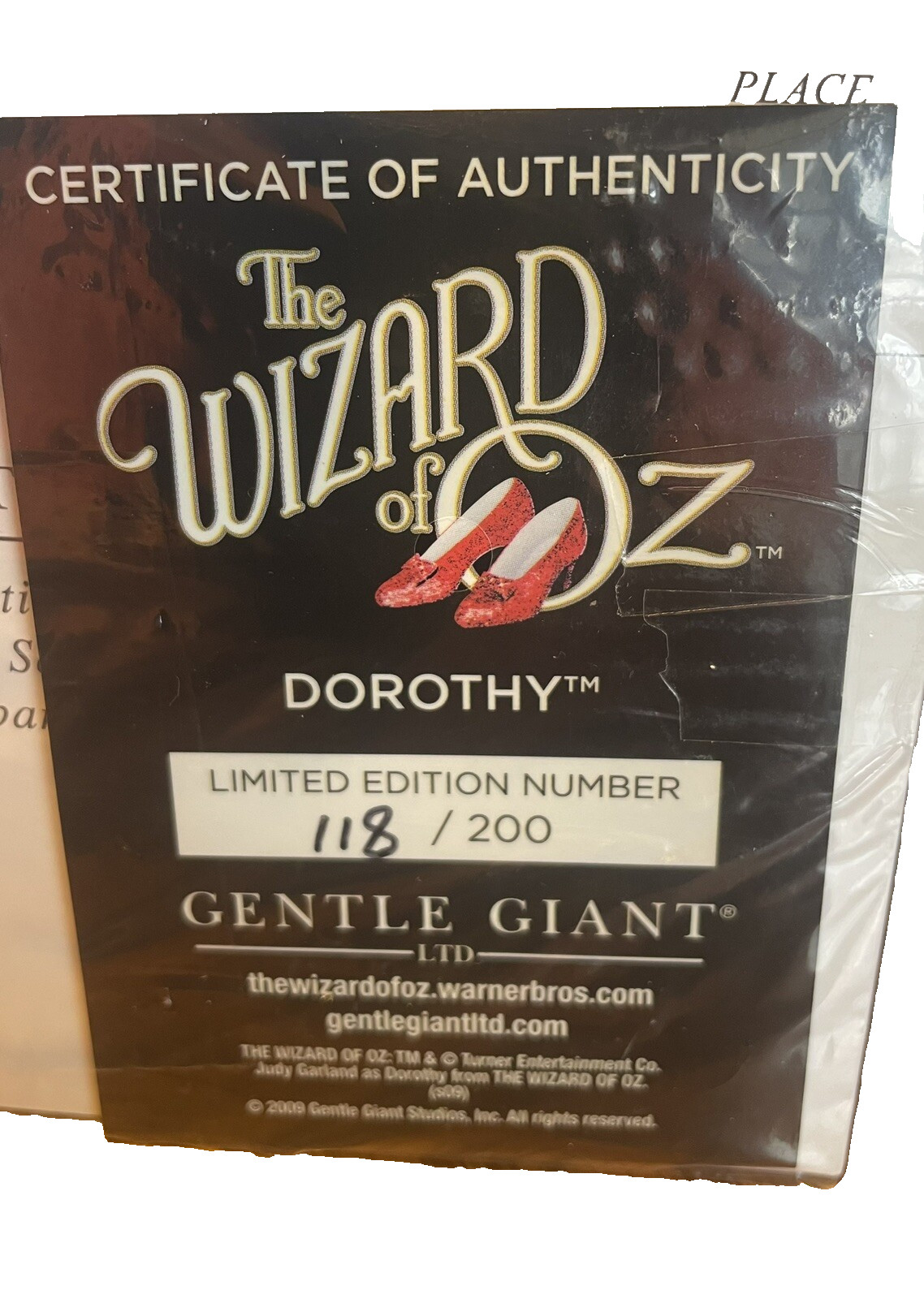 Gentle Giant Wizard of Oz Dorothy Gale Bust Ltd Ed NIB 188/200 COA Judy Garland