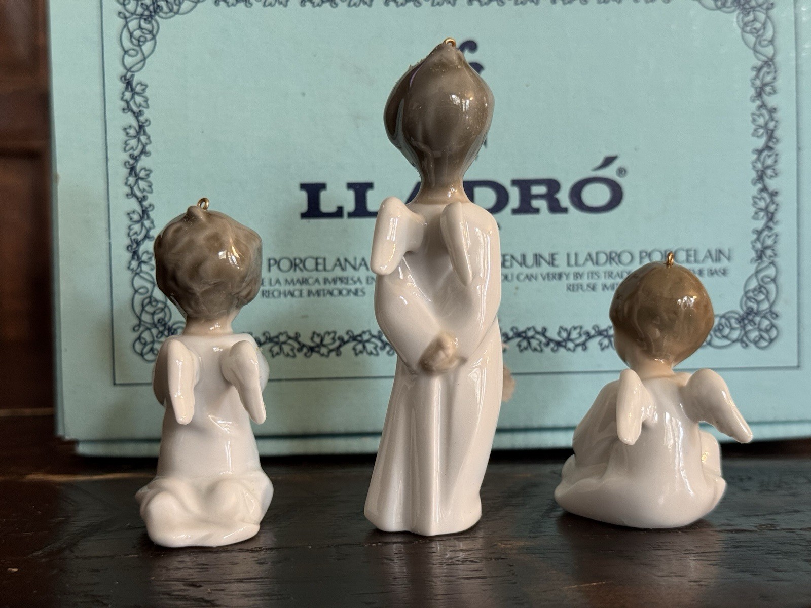 Lladro NEW In Box Vintage 3 Piece Miniangelitos Set Angels Ornaments