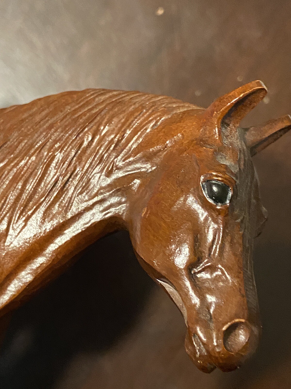 Red Mill Manufacturing Clydesdale Standing Horse 9” inches tall Wood P F Stone