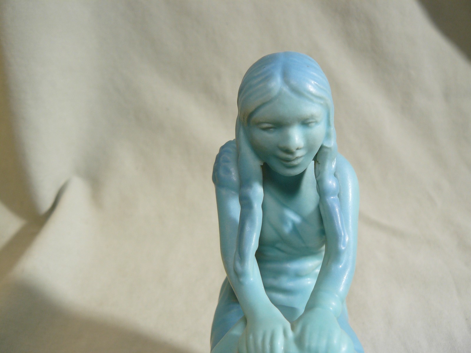 Vintage Van Briggle Art Pottery Corn Maiden Marked Gray Line 1955
