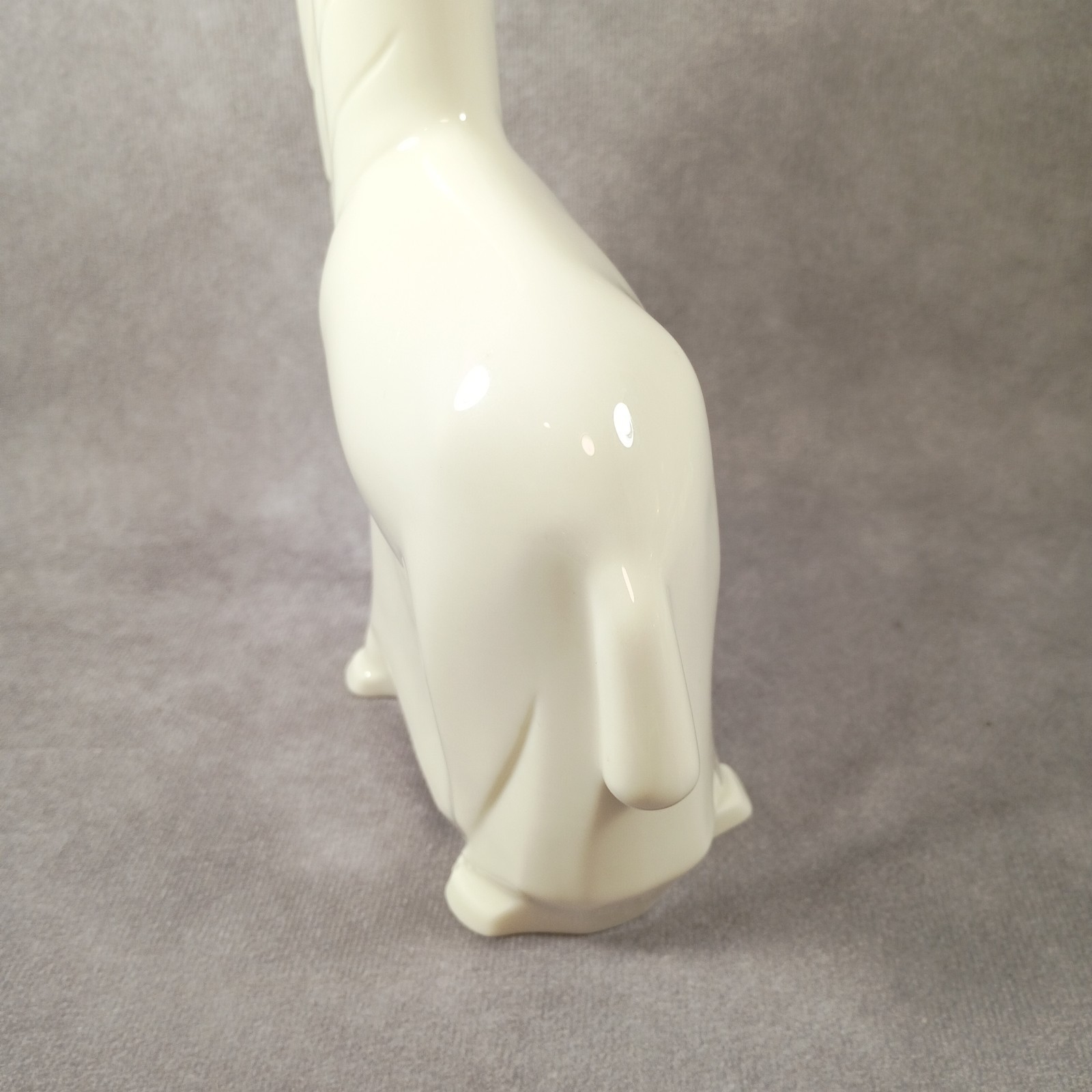 Vintage Lenox Art Deco Ivory Porcelain Llama Figurine Green Wreath Mark