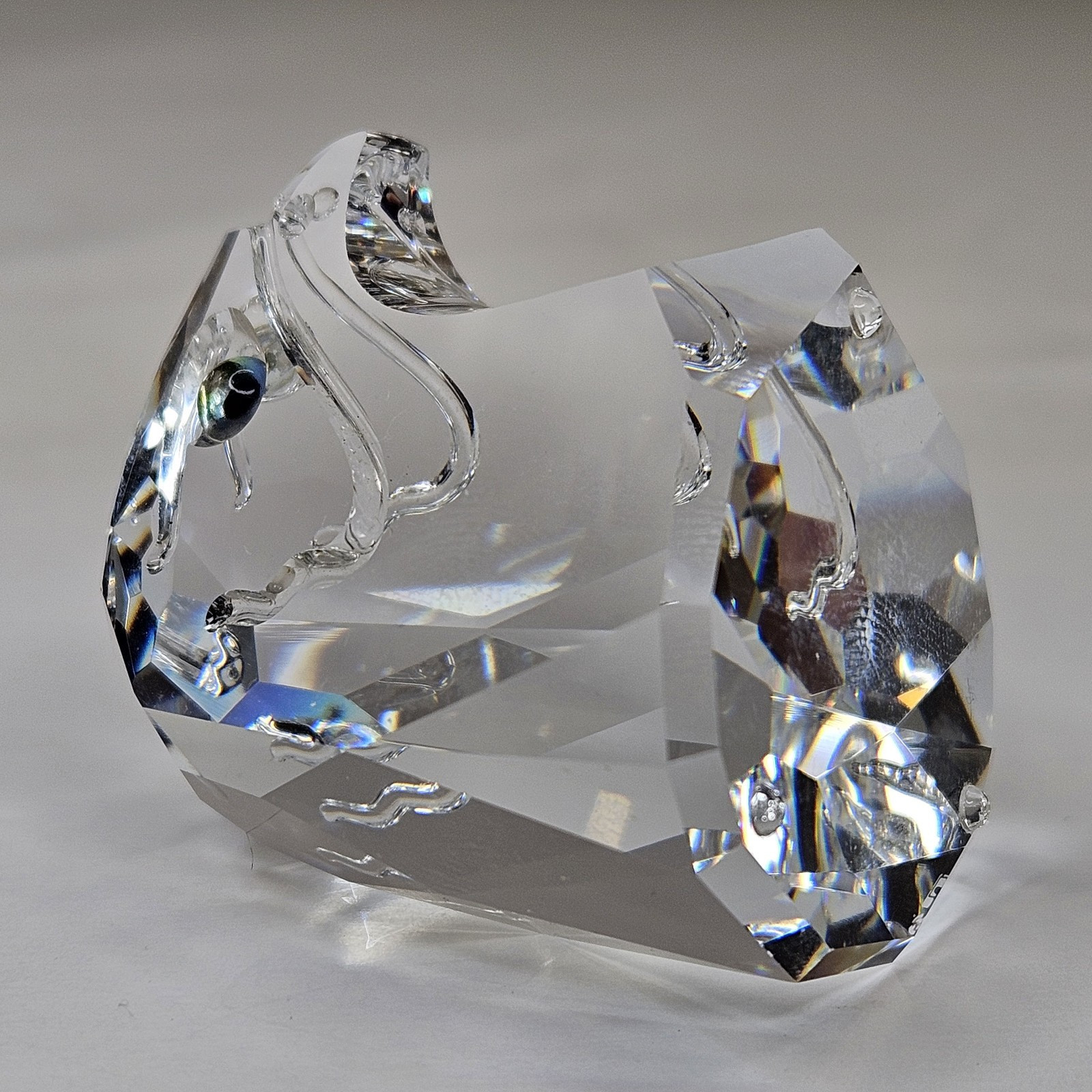Swarovski Crystal Falcon Head Bust Figurine 1 3/4″ NM