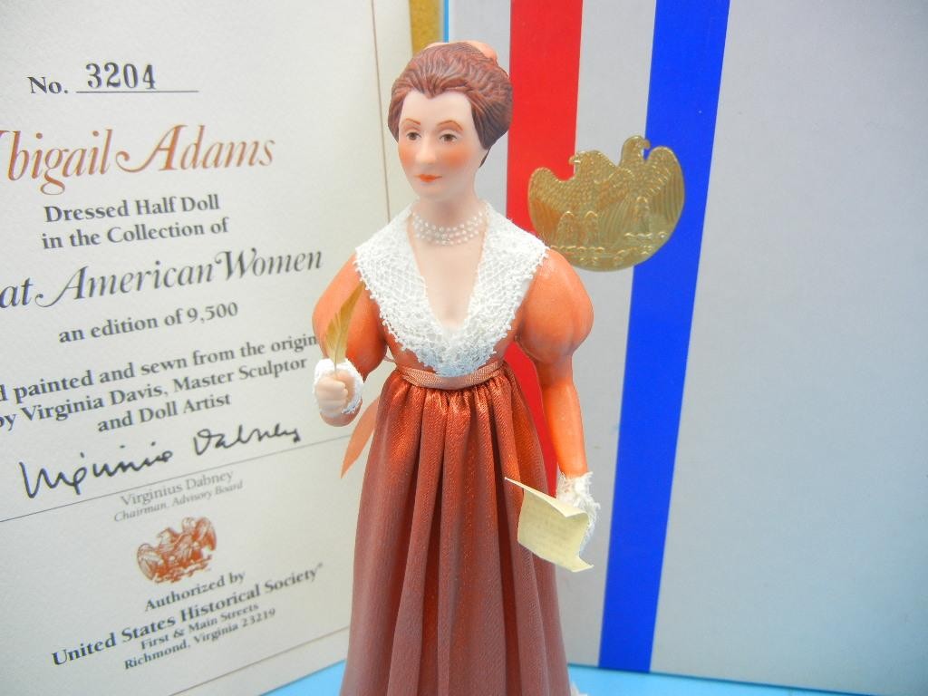 US Historical Society Great American Women *Abigail Adams* Figurine Half Doll