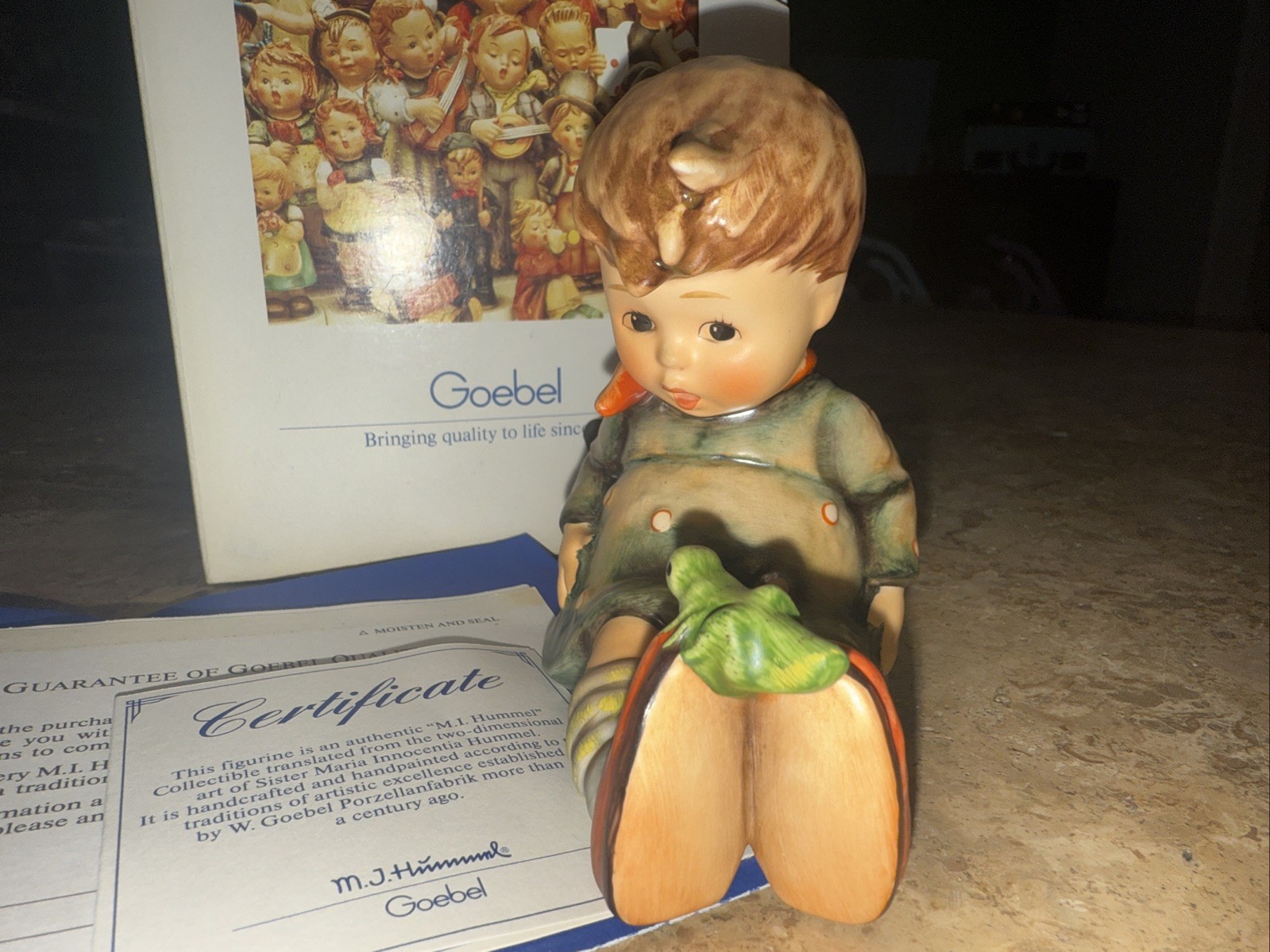 Rare Goebel Hummel Figurine #434 Friend or Foe First Edition w/ Box & Paperwork