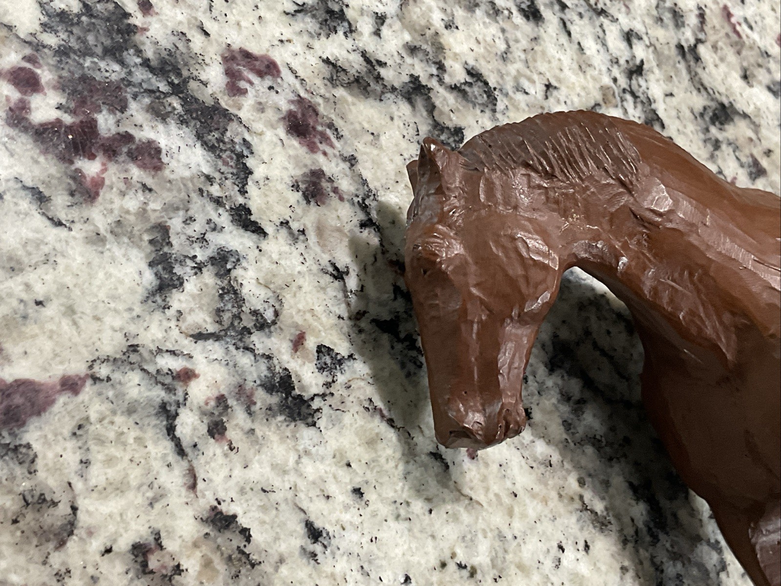 Vintage Pecan Resin Red Mill Mfg? Horse Figurine Handcrafted
