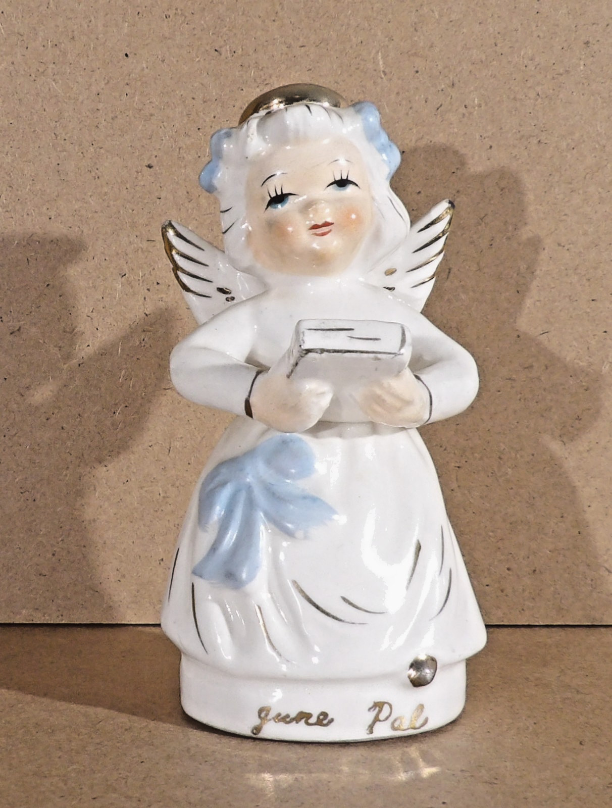 Vintage Napco June Pal Girl Angel Figurine 1600