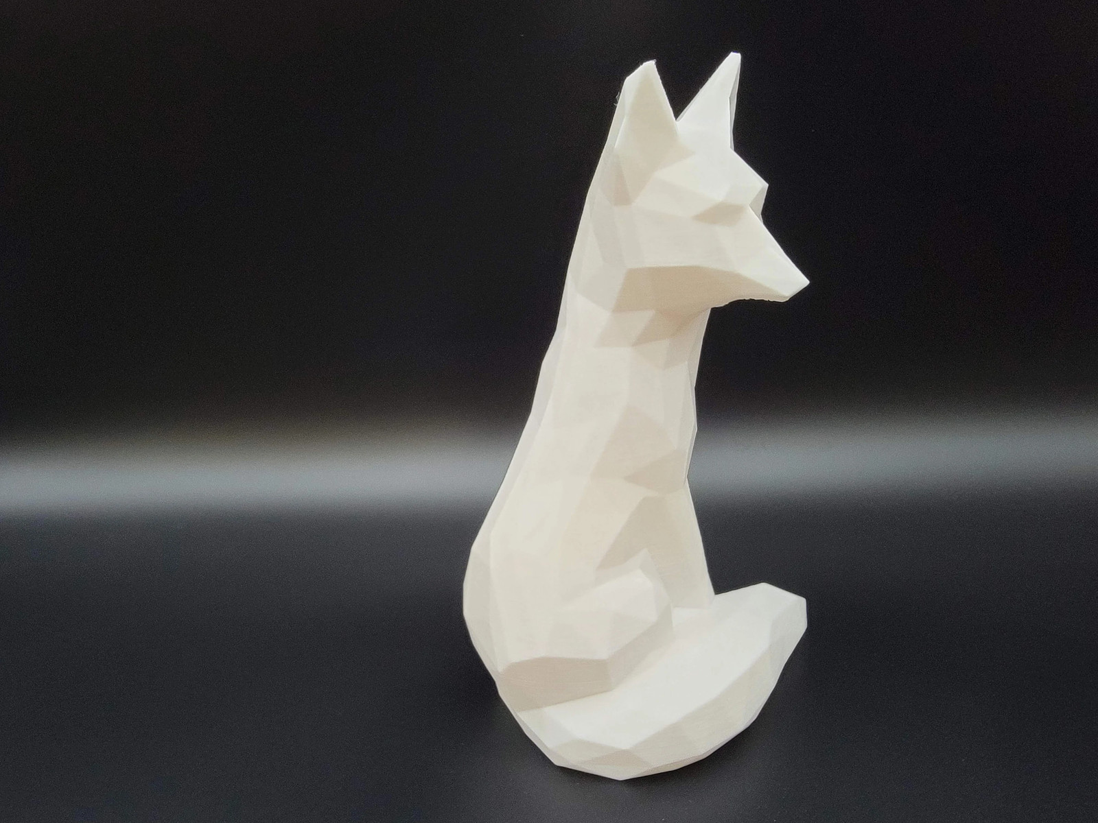 Sitting Fox Abstract Art Statue Figurine