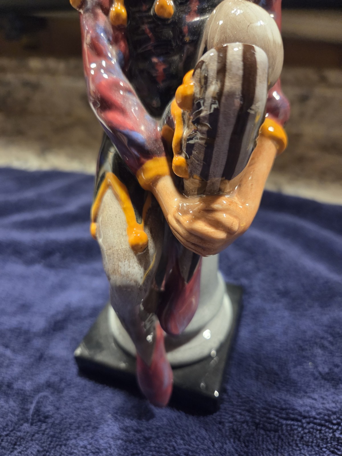 Royal Doulton Jester Figurine England Hand Painted Porcelain, Estate Find