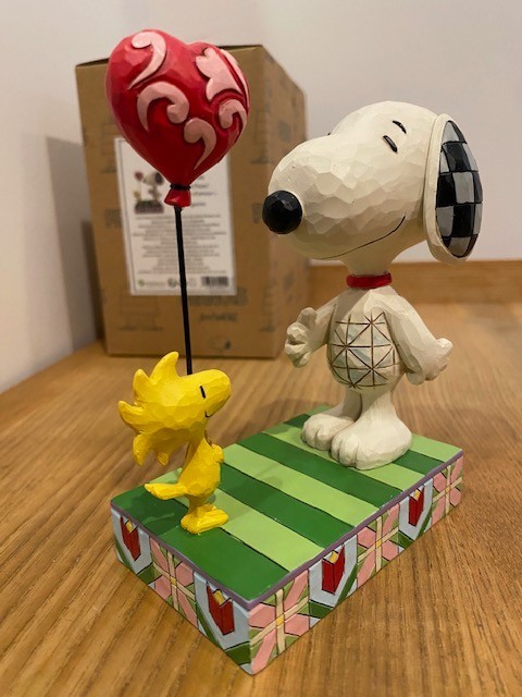 Peanuts by Jim Shore – Snoopy & Woodstock – “Love Floats” – MINT w/BOX – 6011948
