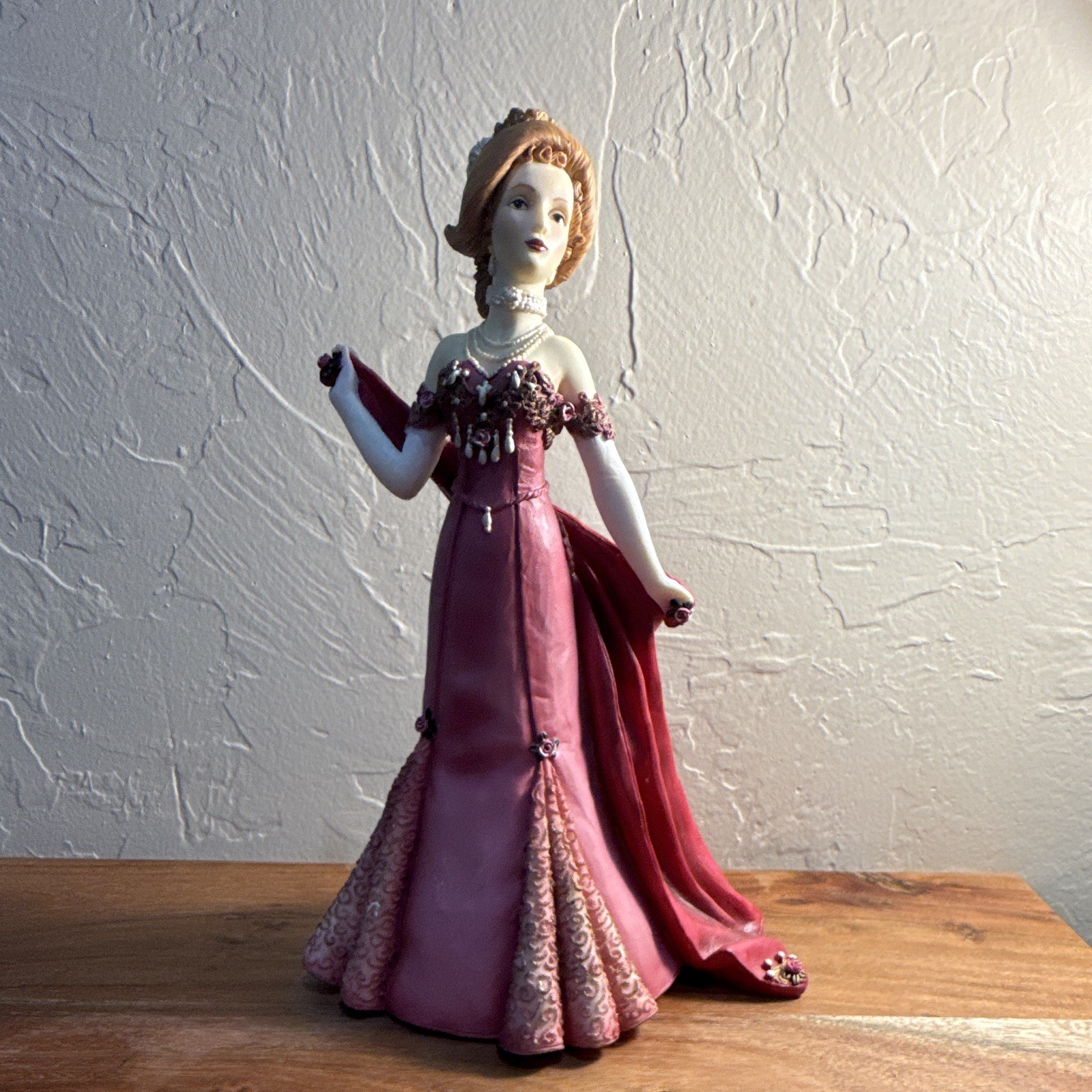 Heaven Sent Limited Edition Angel Woman Figurine Resin Painted Pink White 8in