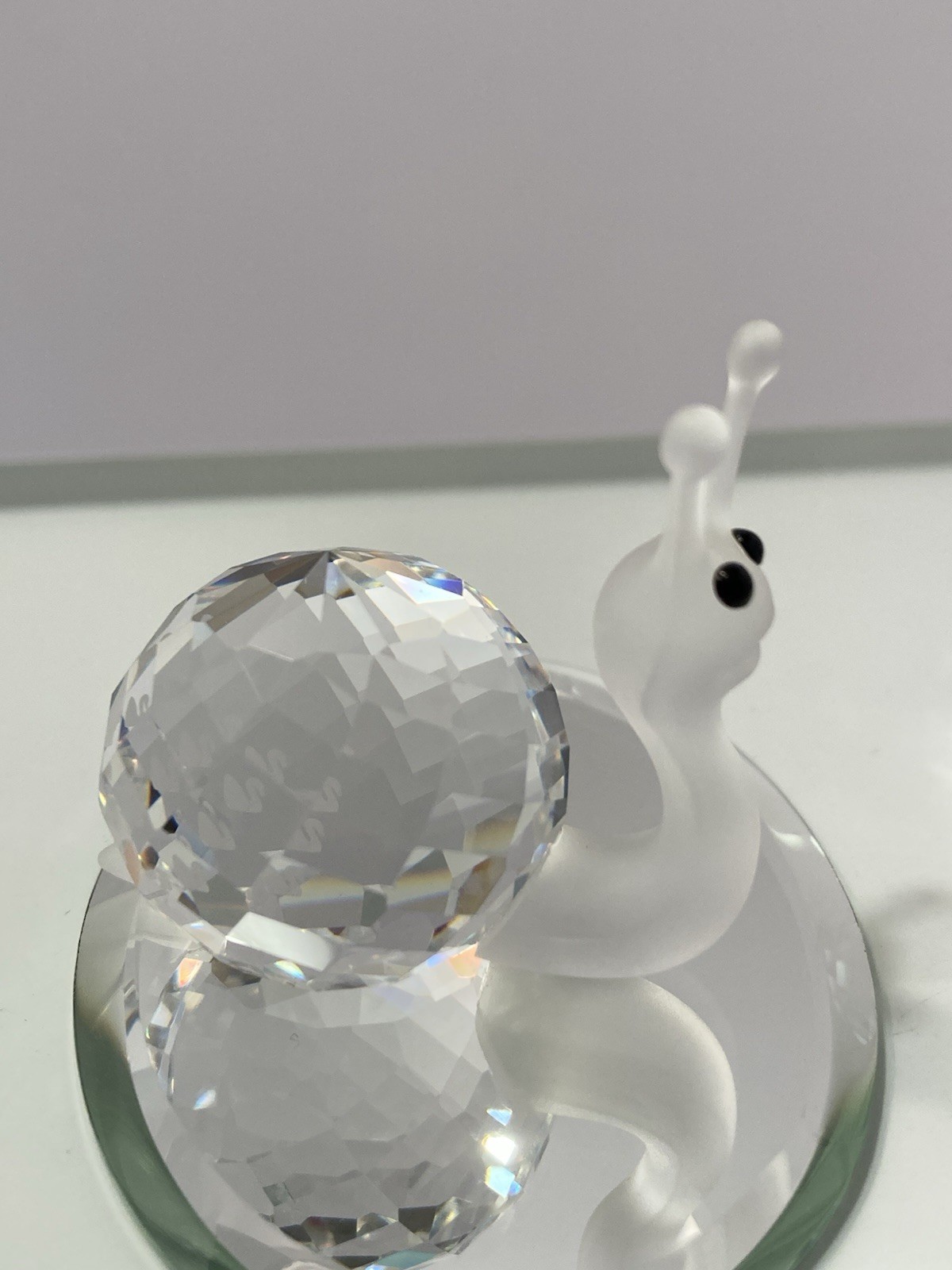 swarovski crystal small snail figurines (2)