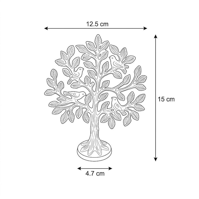 Decorative Golden Tree Sculpture with Birds Modern Spiritual Home Accent