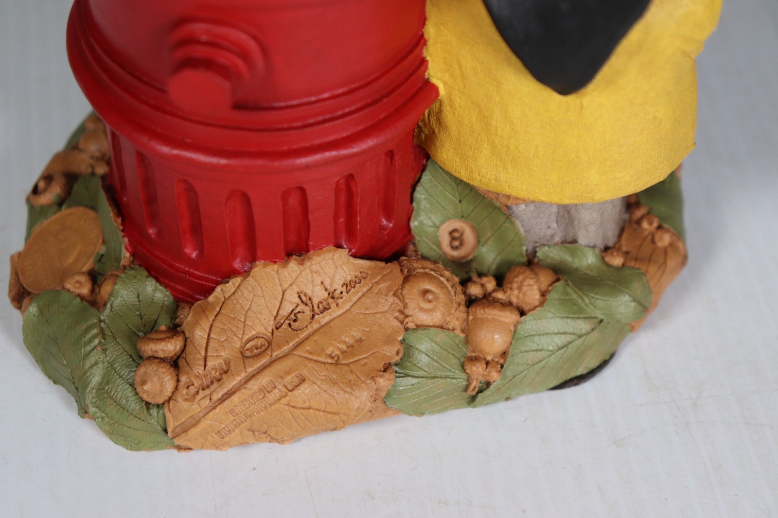 VTG Tom Clark Gnome Fire Fighter Hydrant Figurine New Old Stock