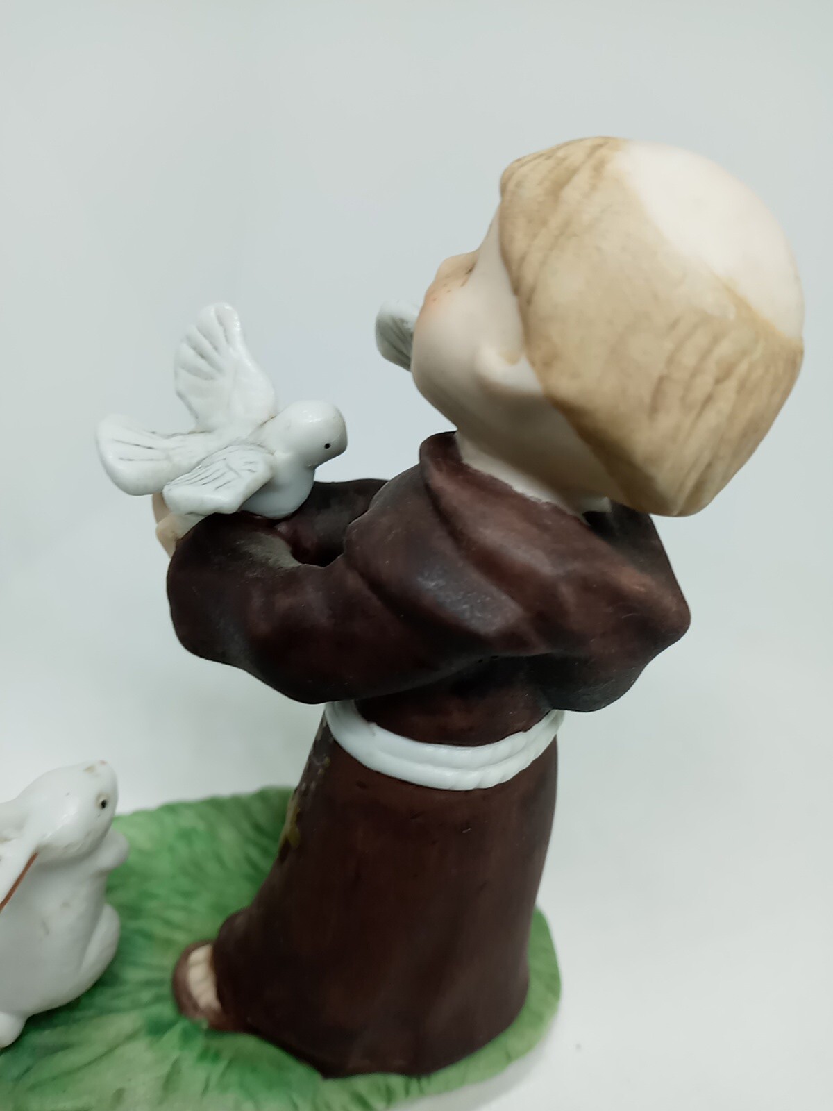 Vintage NAPCO WARE N°749 Young Monk In A Brown Robe Fig. H.Painted. 1960s.Unique