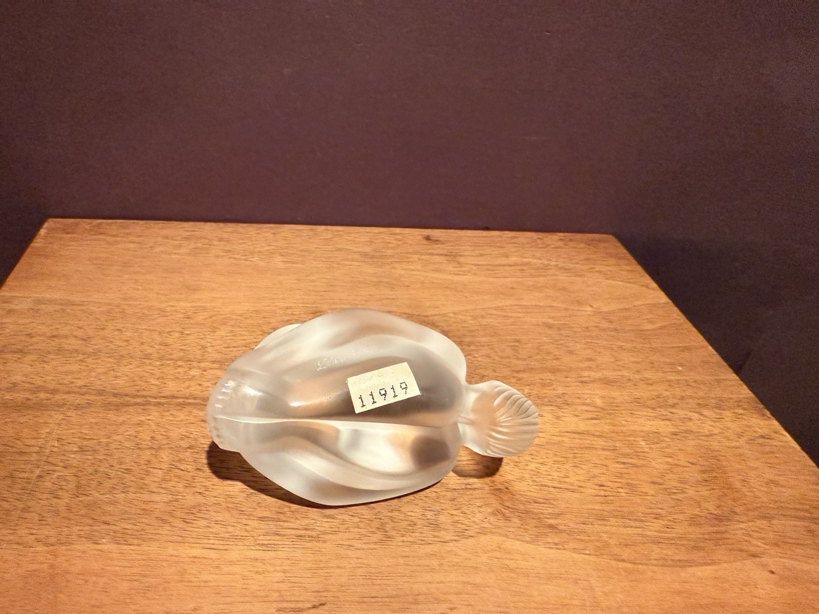 Lalique Resting Nude Folded Leaf Clear 11919 MINT Condition