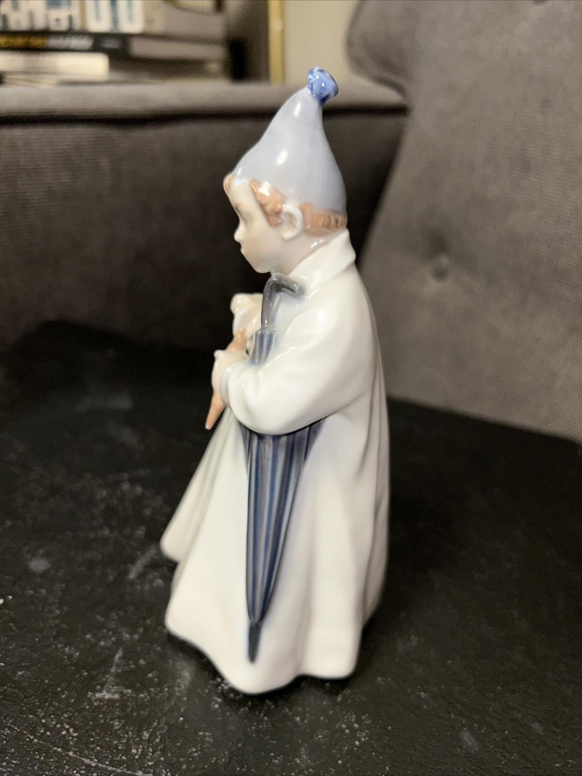 Vintage Royal Copenhagen #1145 The Sandman Figurine 6-3/8” Boy Umbrella Denmark