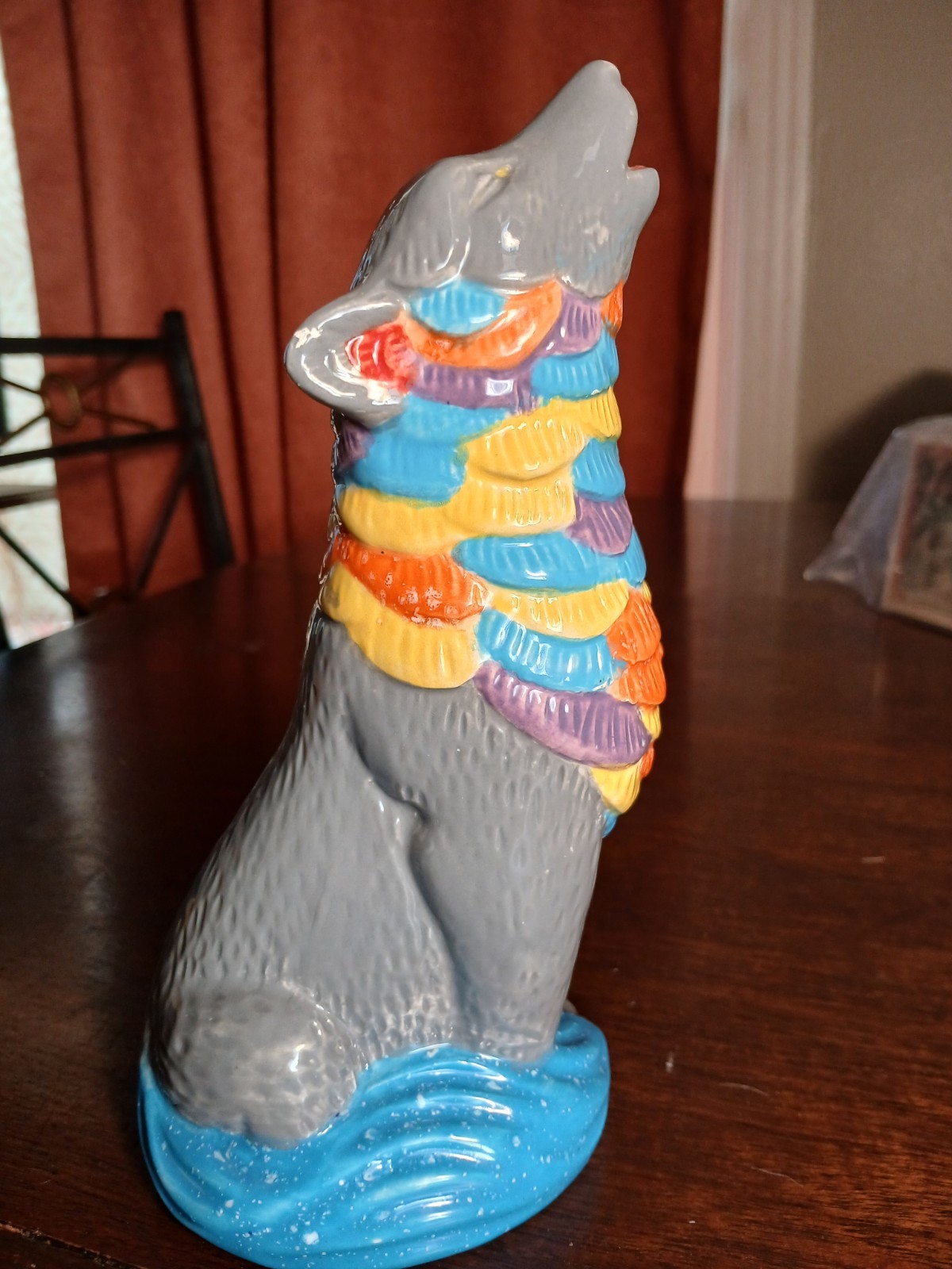 Vintage Wolf 6″Porcelian Multi Colors